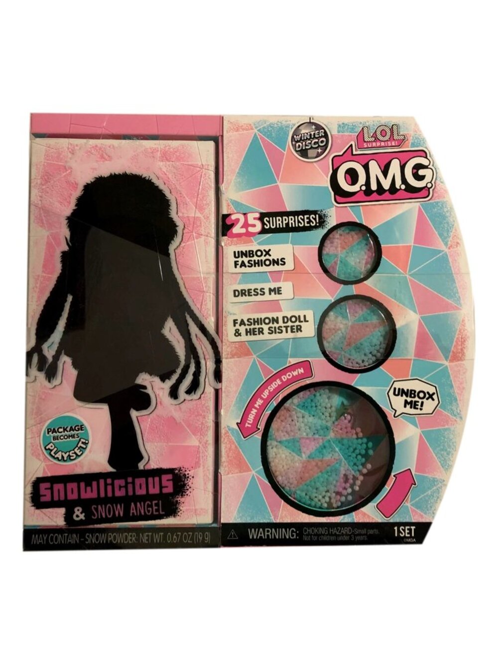 LOL Surprise OMG Winter Disco Snowlicious & Snow Angel 25 Surprises Playset Doll
